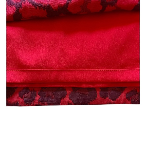 NWTS RED LEOPARD COTTON PENCIL SKIRT SZ 8 - Picture 4 of 10